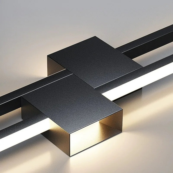 Applique murale LED linéaire Luminaire Essenza, lumière architecturale épurée en noir ou blanc, éclairage moderne pour mur intérieur.