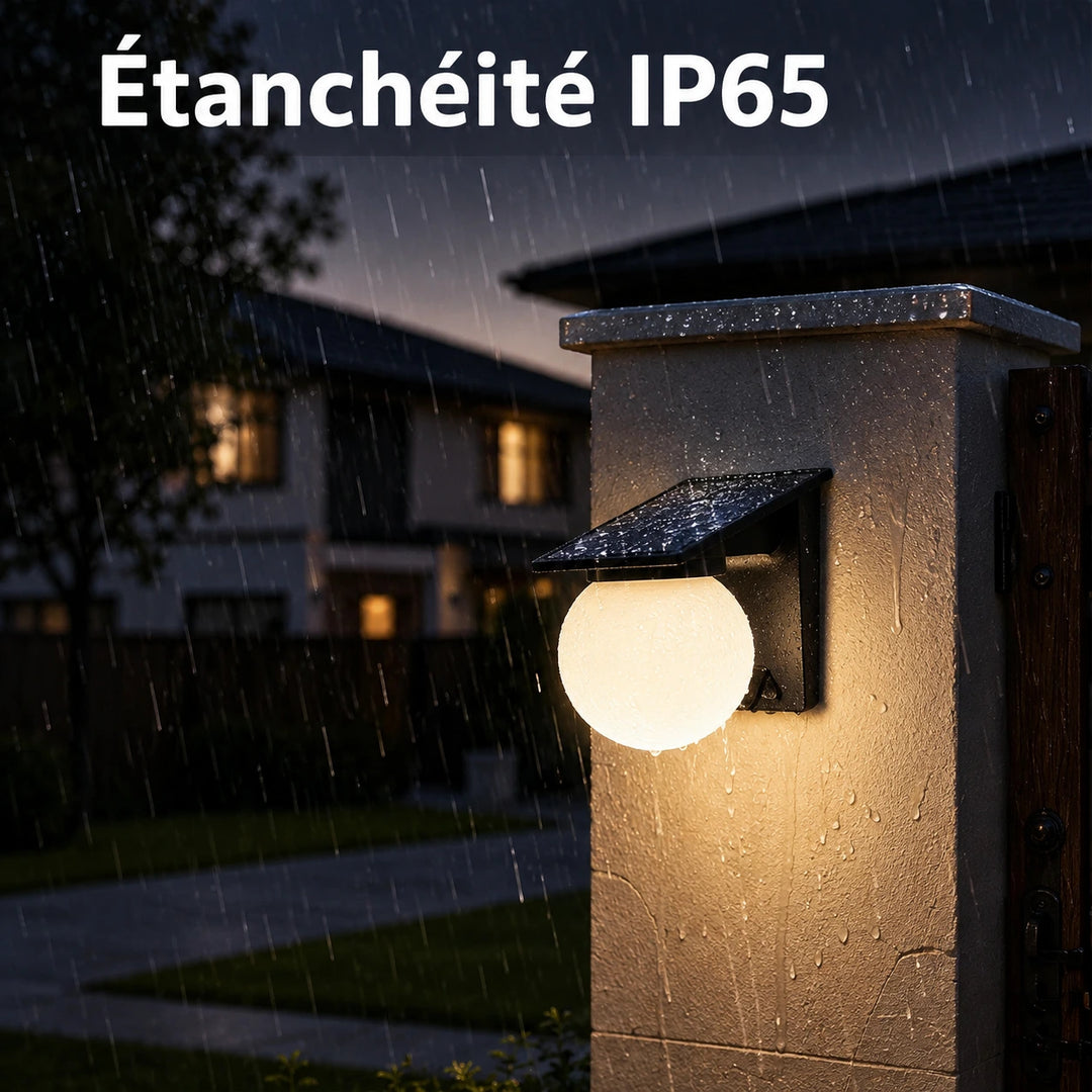 Applique murale solaire LED Luminaire Essenza avec éclairage réglable en 3 couleurs, fixation murale moderne et élégante