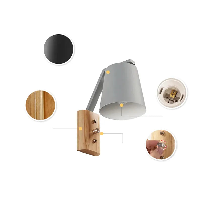 Applique murale blanche avec interrupteur, design nordique moderne et décoratif, fabriquée par Luminaire Essenza.