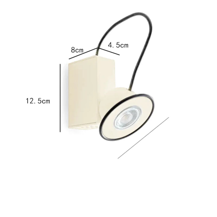 Applique murale LED magnétique Luminaire Essenza pour couloir, beige avec lumière blanche chaude, fixation murale élégante.