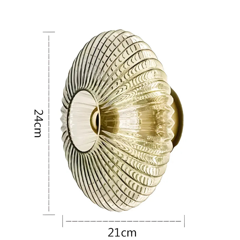 Applique murale décorative en verre en forme de cercle, blanc chaud, par Luminaire Essenza, pour un éclairage élégant.