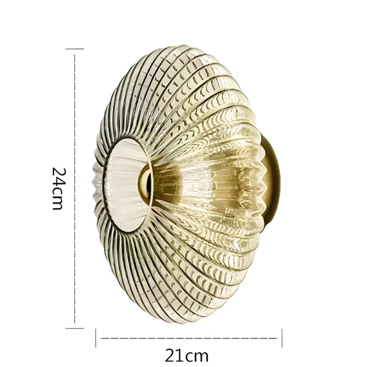 Applique murale décorative en verre en forme de cercle, blanc chaud, par Luminaire Essenza, pour un éclairage élégant.