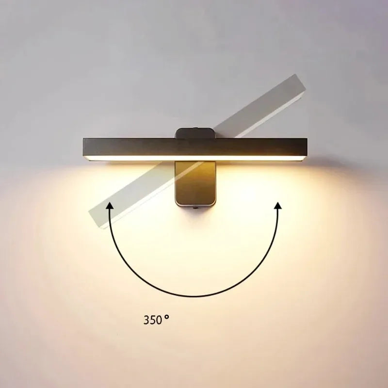 Applique murale LED extérieure Luminaire Essenza, design moderne minimaliste, blanc chaud, 20 cm.