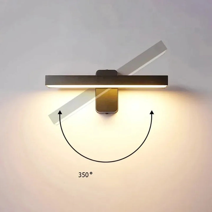 Applique murale LED extérieure Luminaire Essenza, design moderne minimaliste, blanc chaud, 20 cm.