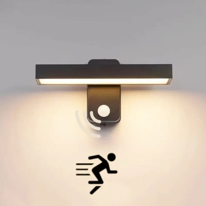 Applique murale LED extérieure Luminaire Essenza, design moderne minimaliste, blanc chaud, 20 cm, idéale pour l’éclairage extérieur.