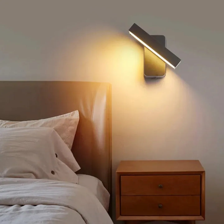 Applique murale LED extérieure moderne minimaliste Luminaire Essenza, blanche, 20 cm, lumière blanc chaud, design épuré.