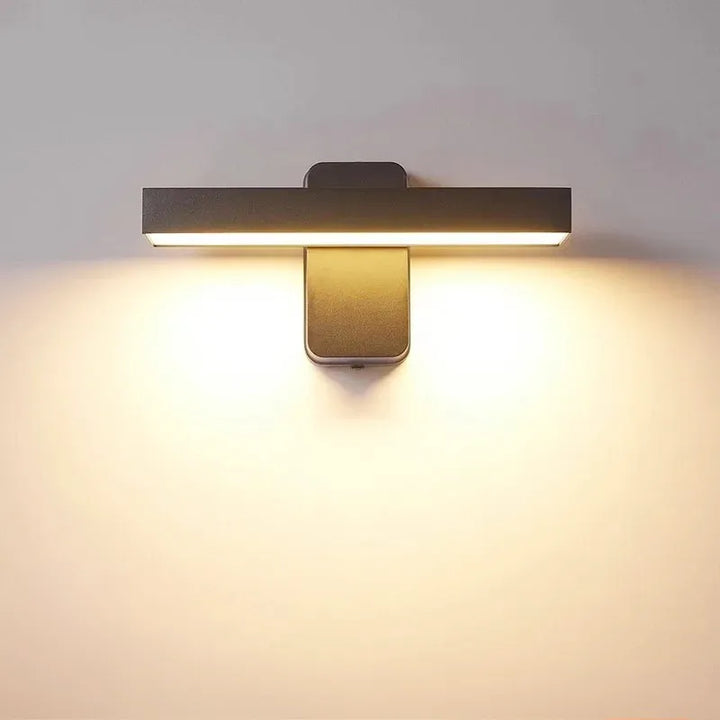 Applique murale LED extérieure Luminaire Essenza, design moderne minimaliste, 20 cm, blanc chaud pour éclairage extérieur.