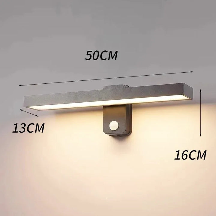 Applique murale LED extérieure Luminaire Essenza, design moderne et minimaliste, blanc chaud, 50 cm pour éclairage extérieur.