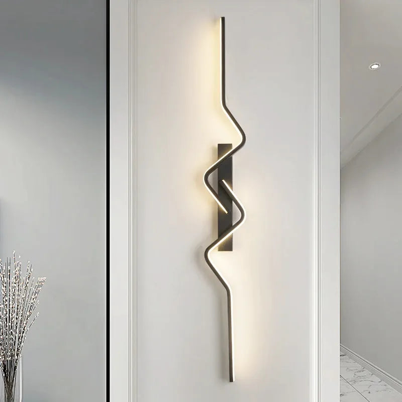 Applique Murale LED Longiligne Luminaire Essenza, moderne et décorative, 80 cm, blanc froid 5500-7000K, éclairage élégant.