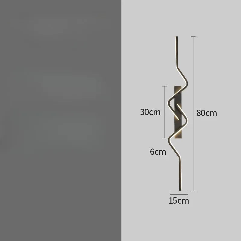 Applique murale LED longue de 80cm Luminaire Essenza, design moderne blanc froid 5500-7000K, éclairage décoratif.