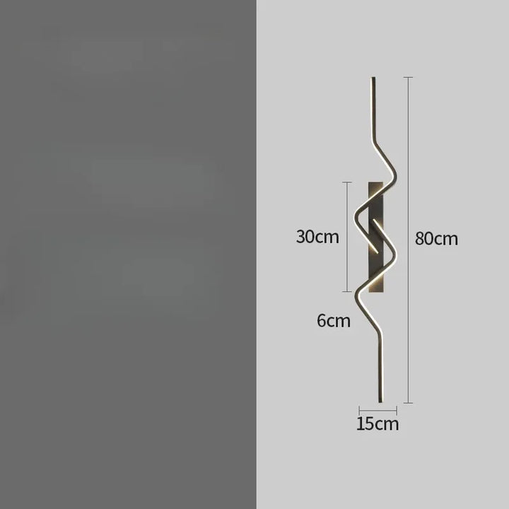 Applique murale LED longue de 80cm Luminaire Essenza, design moderne blanc froid 5500-7000K, éclairage décoratif.
