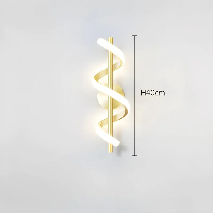 Applique murale LED luxe noir, blanc et or de Luminaire Essenza avec éclairage blanc chaud et design élégant.