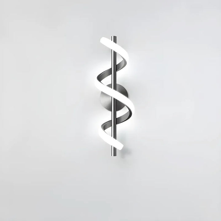 Applique murale LED luxe Luminaire Essenza en noir, blanc et or avec finition élégante et éclairage blanc chaud.