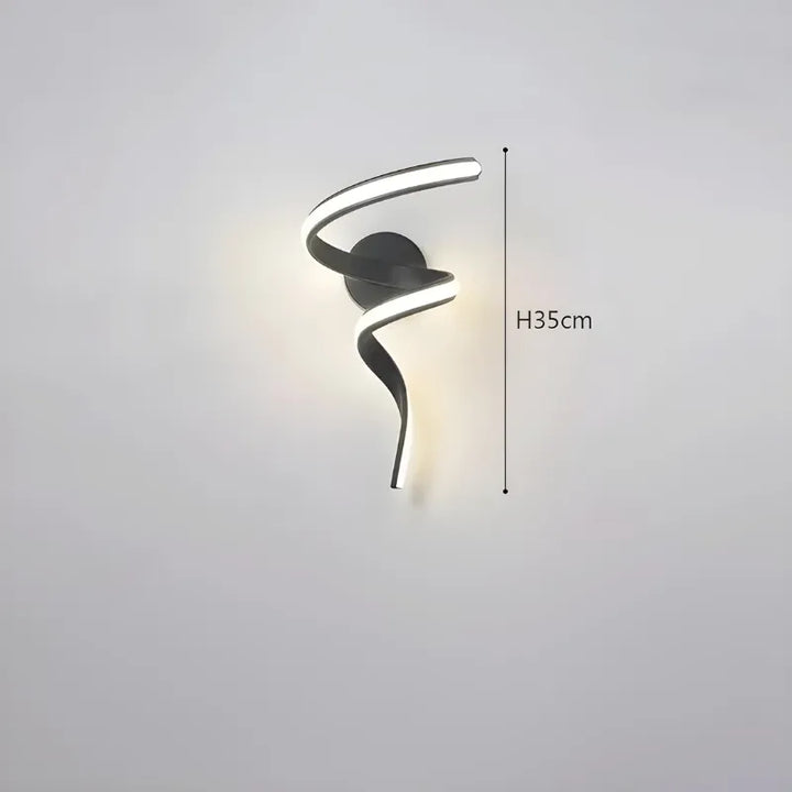 Applique murale LED Luxueuse Luminaire Essenza, finition noire, blanche et or, éclairage chaud pour décoration intérieure élégante