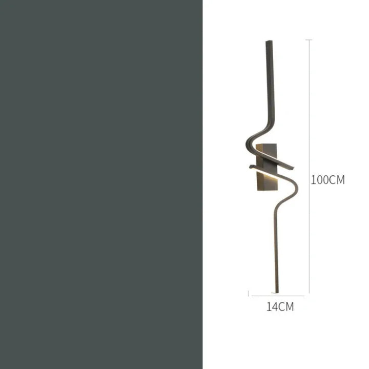 Applique murale LED moderne de Luminaire Essenza, design décoratif nordique, 100 cm, éclairage élégant pour intérieur.