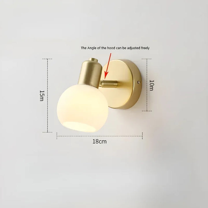 Applique murale salle de bain LED rotative en métal et verre, éclairage moderne pour salle de bain, Luminaire Essenza