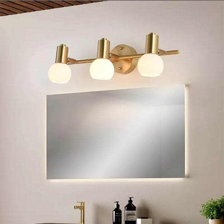 Applique murale salle de bain LED rotative en métal et verre, éclairage moderne pour salle de bain, Luminaire Essenza