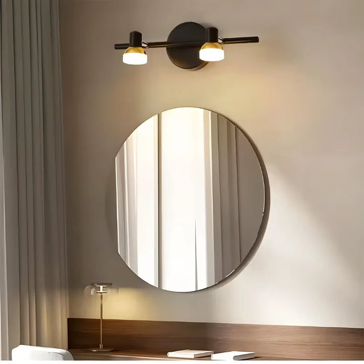 Applique murale LED rotative moderne Luminaire Essenza pour salle de bain, 3 têtes or et blanc naturel, éclairage élégant et pratique