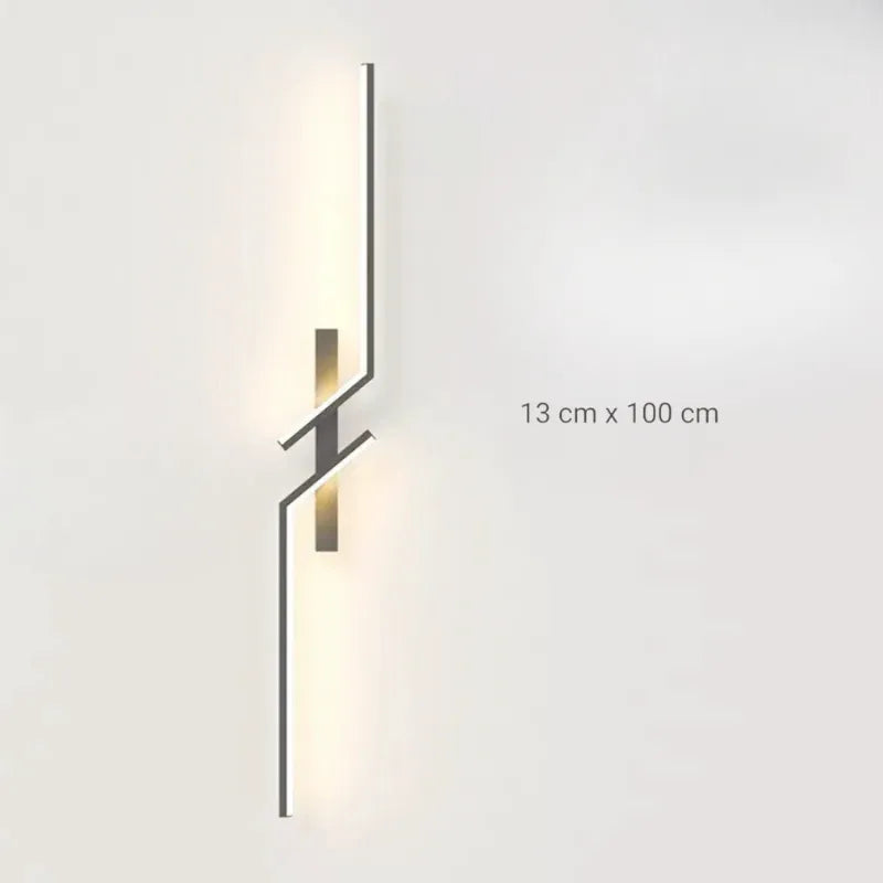 Applique murale moderne LED blanche et élégante pour salon, design minimaliste, 100 cm, marque Luminaire Essenza