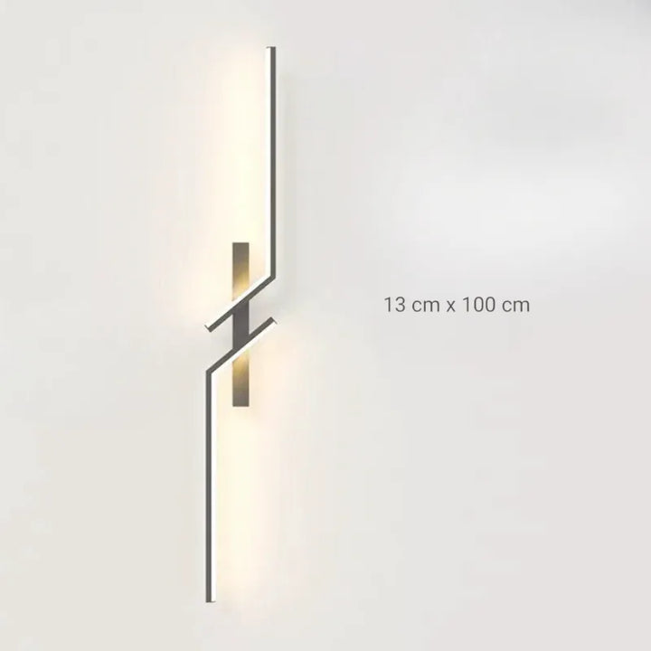 Applique murale moderne LED blanche et élégante pour salon, design minimaliste, 100 cm, marque Luminaire Essenza