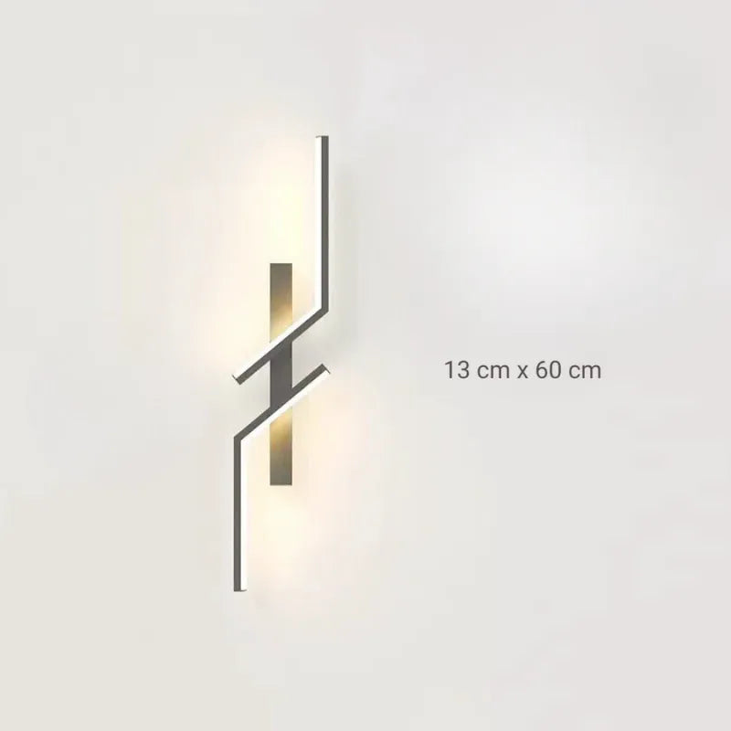 Applique murale salon moderne LED blanc chaud, design élégant et minimaliste, 60 cm, de marque Luminaire Essenza