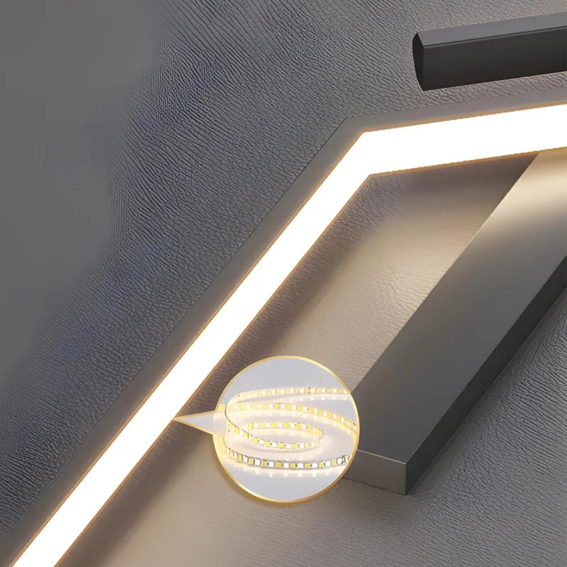 Applique murale moderne LED blanc chaud pour salon, design élégant et minimaliste, 60 cm de Luminaire Essenza.